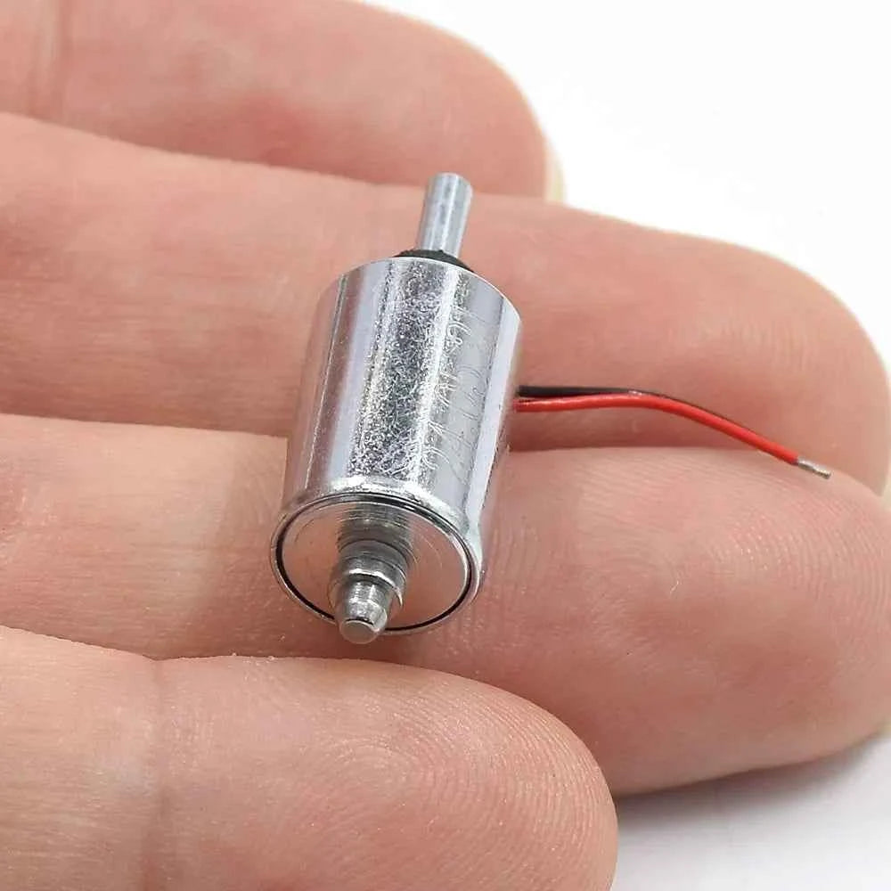 DC 7.4V 9V 12V Mini Round 10MM Cylinder Suction Push-Pull Type Linear Solenoid Electromagnet Stroke 5.5mm DIY Fingerprint Lock