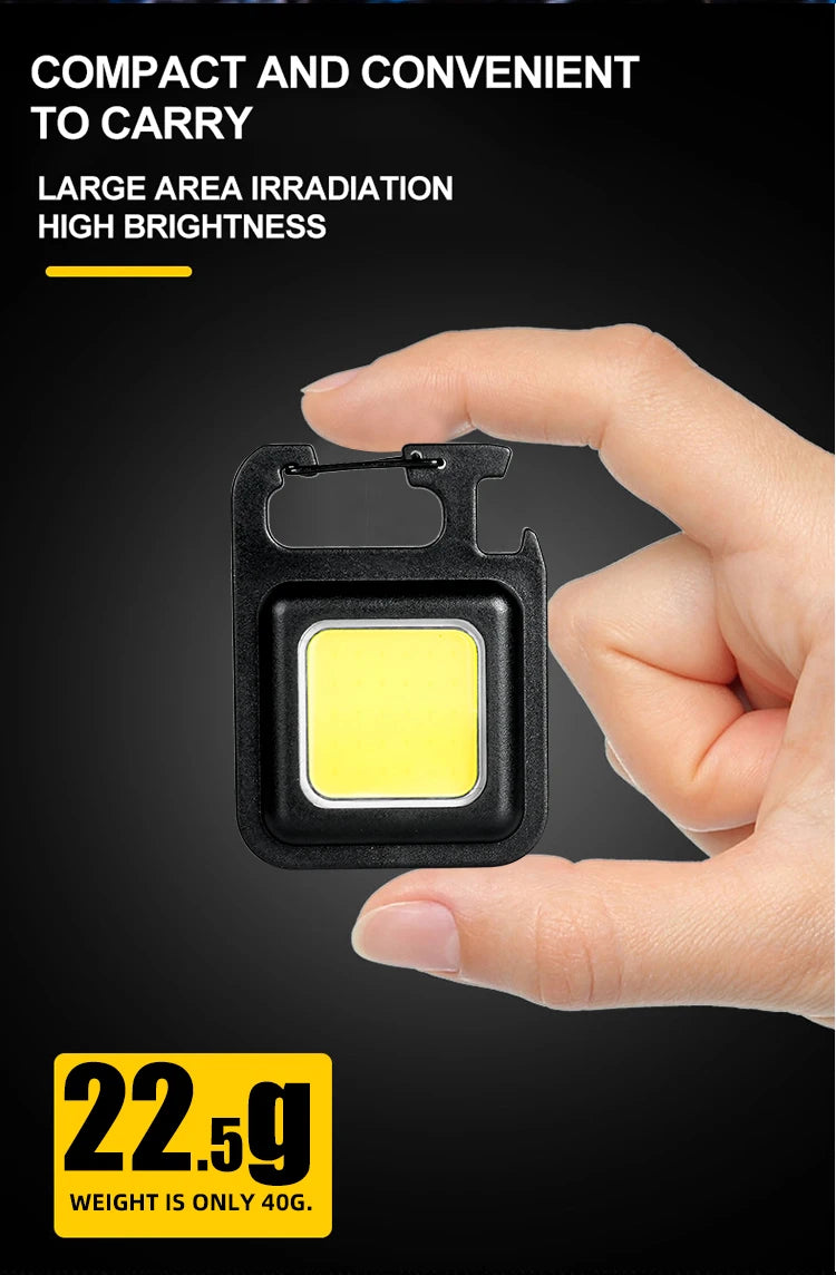 LED Mini Multifunctional Flashlight Super Bright EDC Key Chain Light Outdoor Keychain Emergency Camping Flashlight Accessories