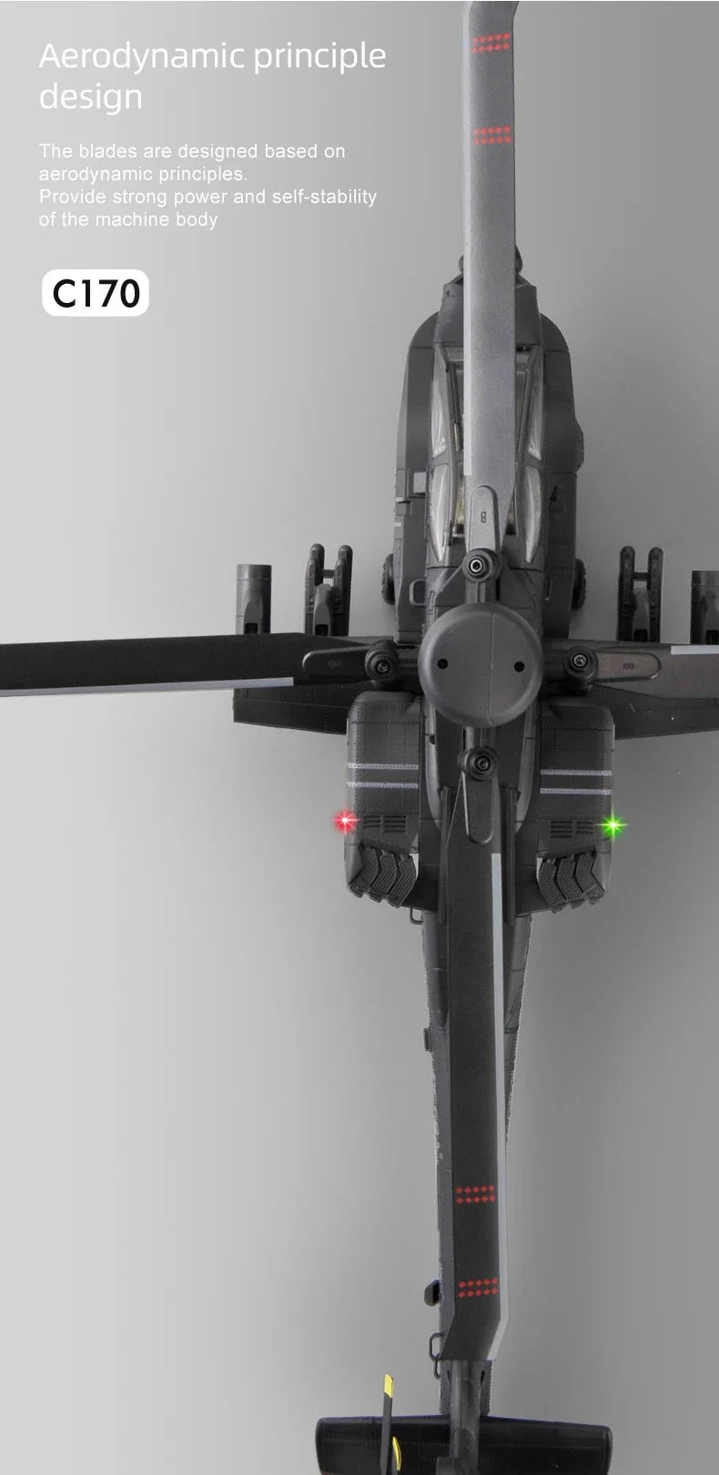 NEW RC ERA C170 RC Helicopter 6CH Optical Flow Positioning Apache Brushless Stunt Armed RC Helicopter Model One-key Inverted Toy