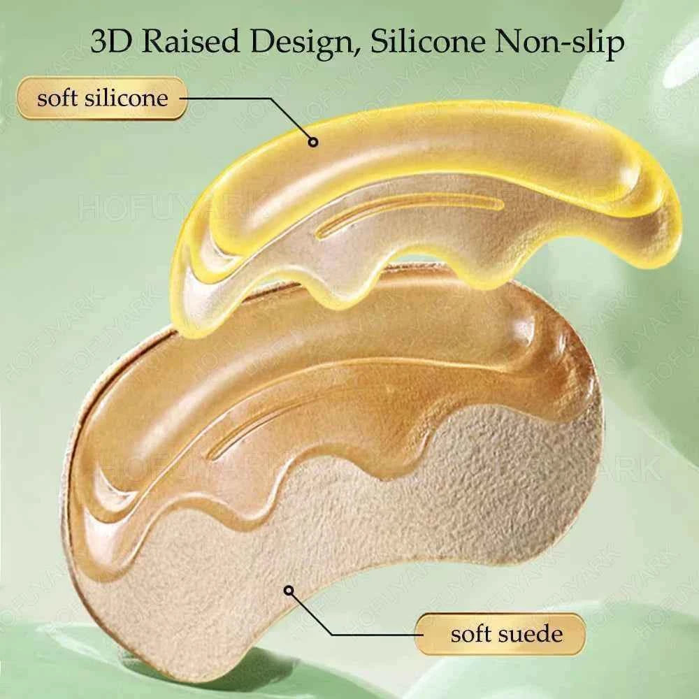 Silicone Heel Stickers for Shoes Women High Heels Protector Liner Pain Relief Gel Heel Pads for Shoes too Big Adjust Size Insert