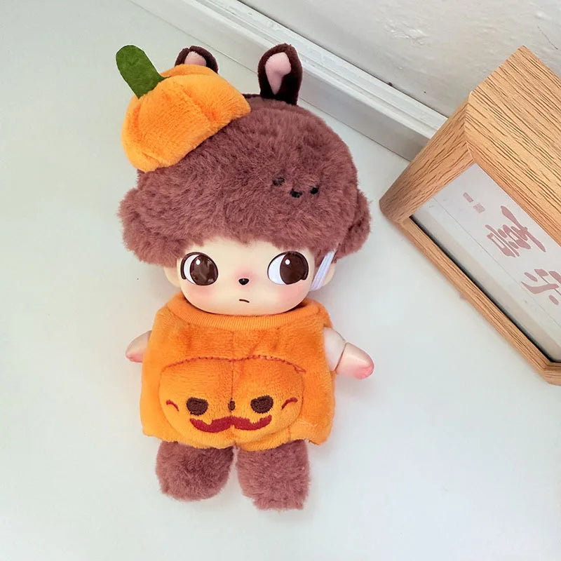 17cm Dolls Clothing For Labubu Outfit Accessories Sitting Party Halloween Trick-Or-Treat Series Accessory Pumpkin Hat Clothes