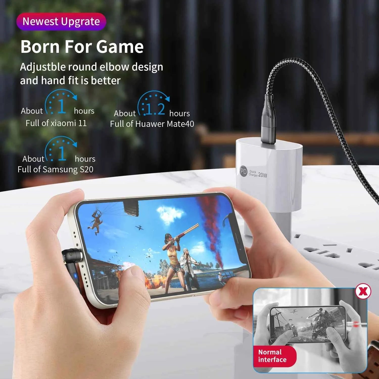 USLION PD 60W Magnetic Fast Charging Cable for iPhone 15 Pro Max Xiaomi 14 Oneplus 12 POCO X6, USB C to Type C Mirco Data Cord