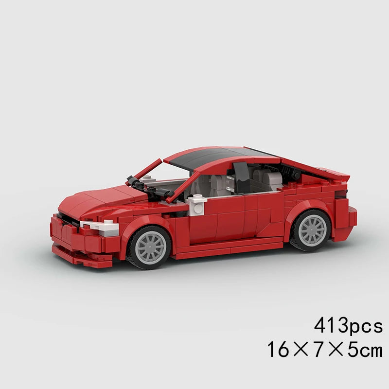 MOC Car Speed RX7 AE86 Chiron R8 Creative Racing Vehicle Model Building Block Super Race brick City Rally Sport Toy Technical