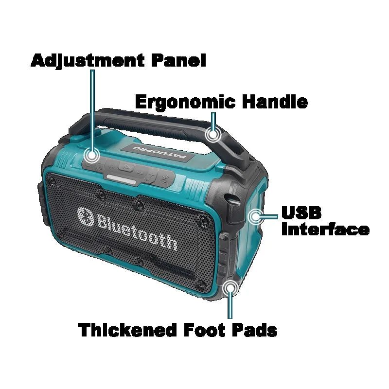 Makita Cordless Bluetooth Speaker Portable Surround Speakers Dual Channel Subwoofer Loudspeaker 18V Battery(No Battery)