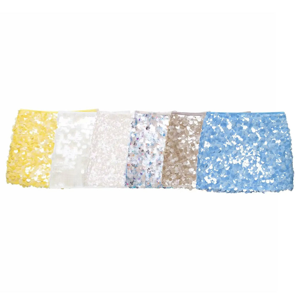 Sexy Woman Sequins Skirt High Waist Versatile Slim Mini Slim Skirts Zipper 2025 Summer Beach Style Women's New Skirt Y2K