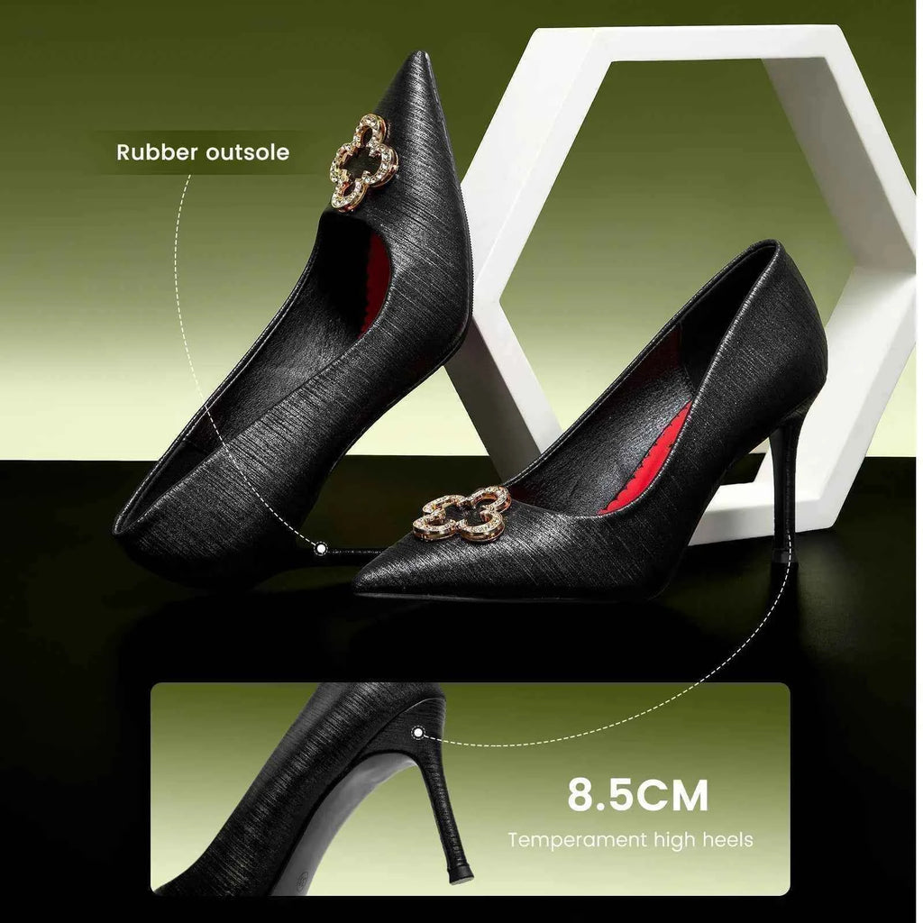 Fashion Classic Luxury Design Women's New High Heels Business Party Basic Metal Decorative High Heels