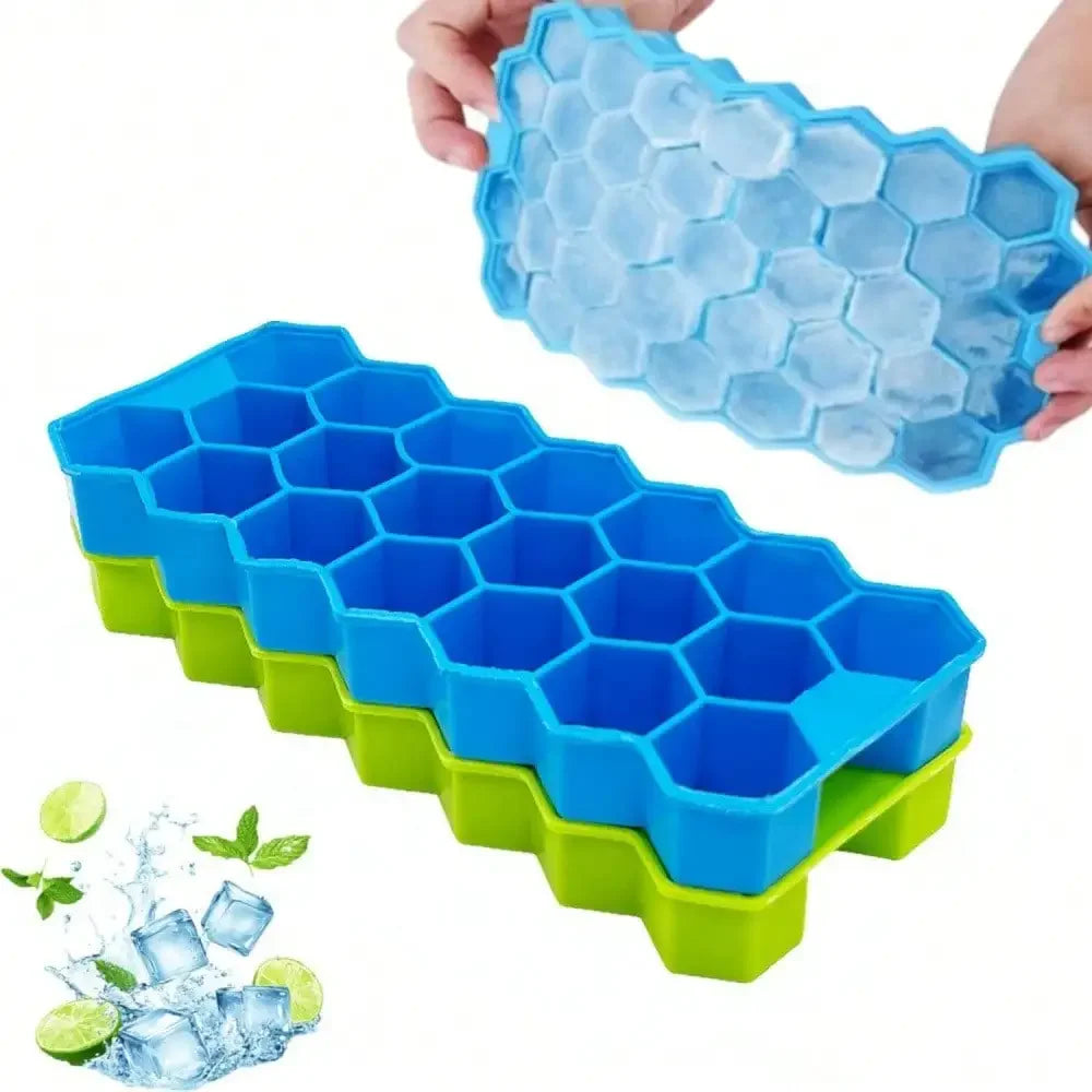 1PCS 20-Compartment Honeycomb Ice Cube Tray, Silicone Ice Maker, Reusable Ice Cube Mold, Suitable For Beverages, Coffee, Whiskey, Cocktails, And Homemade Cold Drinks.