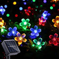 Solar Garden Lights Outdoor Solar Flower String Lights Solar Outdoor Lights Waterproof  Flower Lights Garden Decoration Outdoor