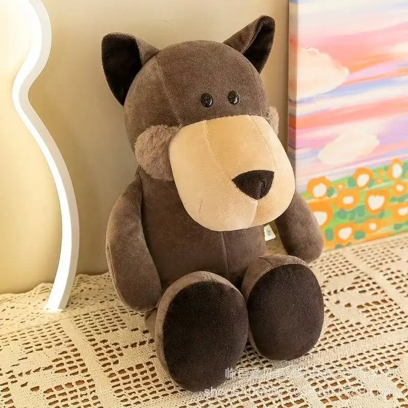 25CM Kawaii Jungle Animal Plush Toys Forest Animal Plush Dog Zebra Elephant Lion Fox Giraffe Children's Toys Doll Birthday Gift