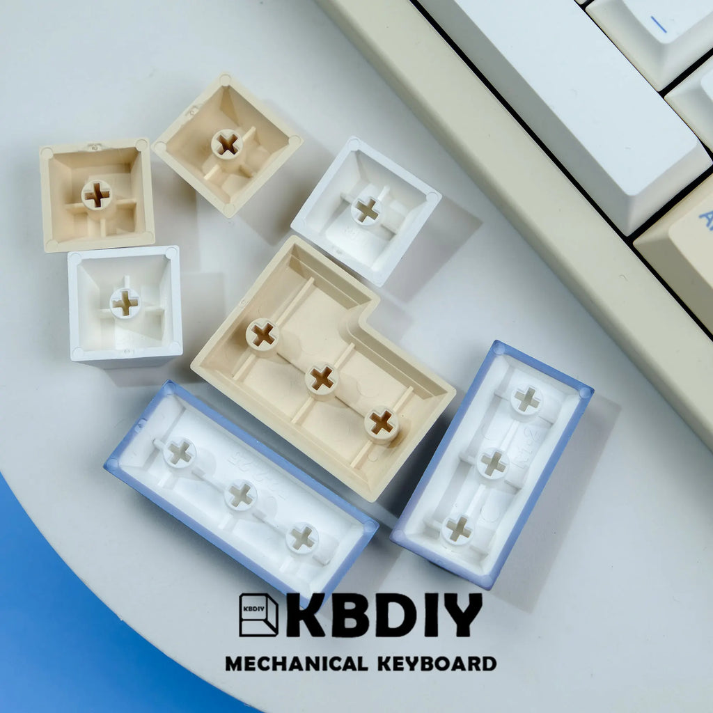 KBDiy 135 Keys/Set GMK Soymilk PBT Keycaps Cherry Profile MX Switch Korean Keycap for Mechanical Gaming Keyboard Custom Key Caps