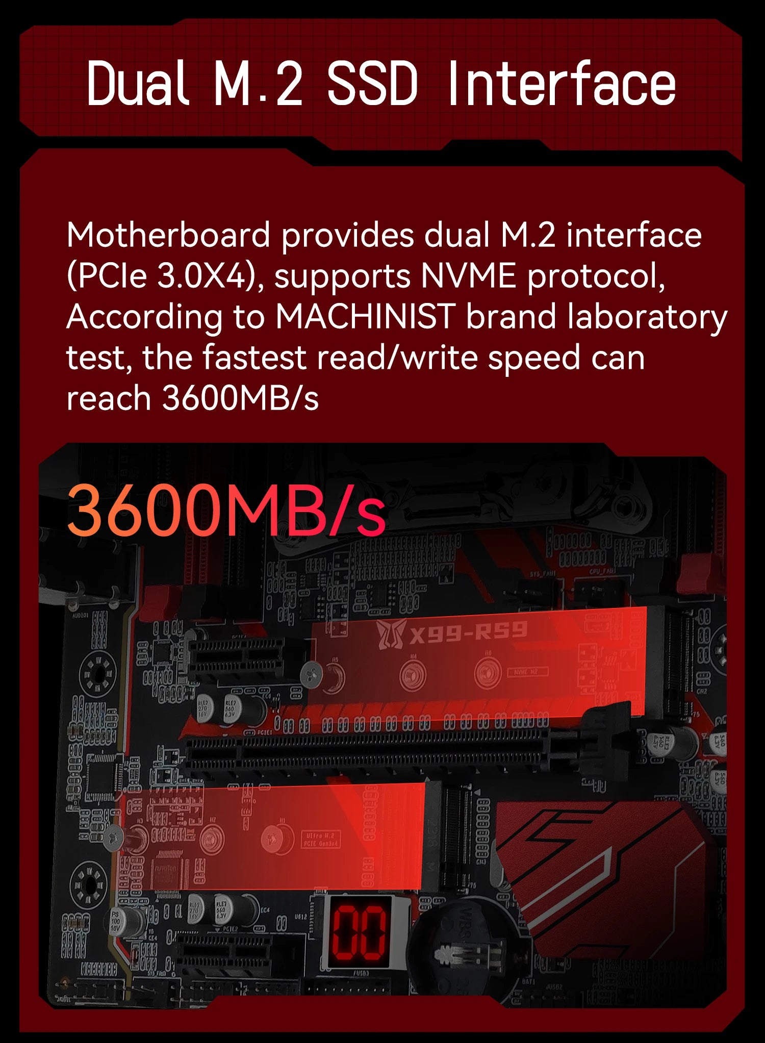 MACHINIST X99 RS9 Motherboard Optional Xeon E5 2650 V4 CPU LGA 2011-3 Kit And 16GB ECC DDR4 RAM Set NVME/SATA M.2 USB 3.0