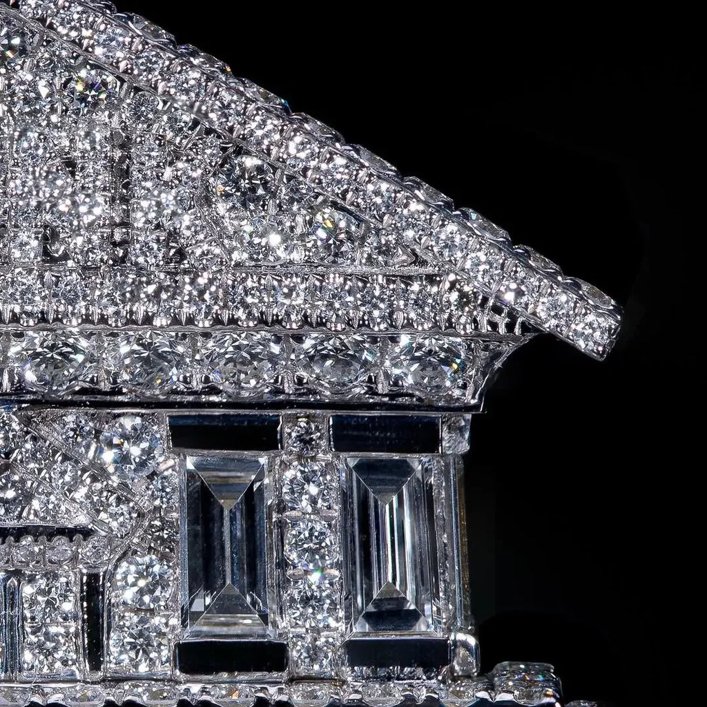 Custom Mansion House Design Iced Out Ring 925 Sterling Silver VVS Moissanite Diamonds Hip Hop Jewelry Luxury Men Women Gift
