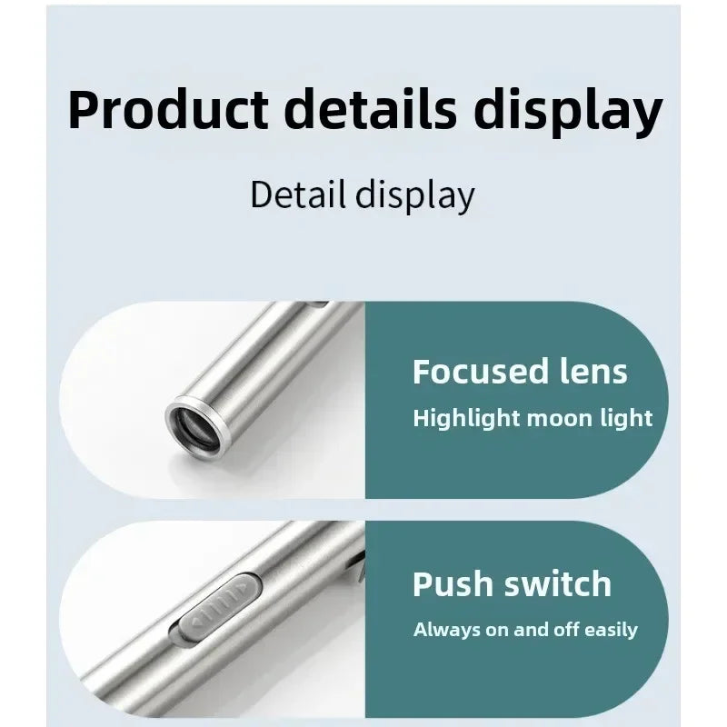 Mini Portable Medical Handheld LED Pen Light Flashlight USB Rechargeable Dental Nurse Flashlight, Rechargeable