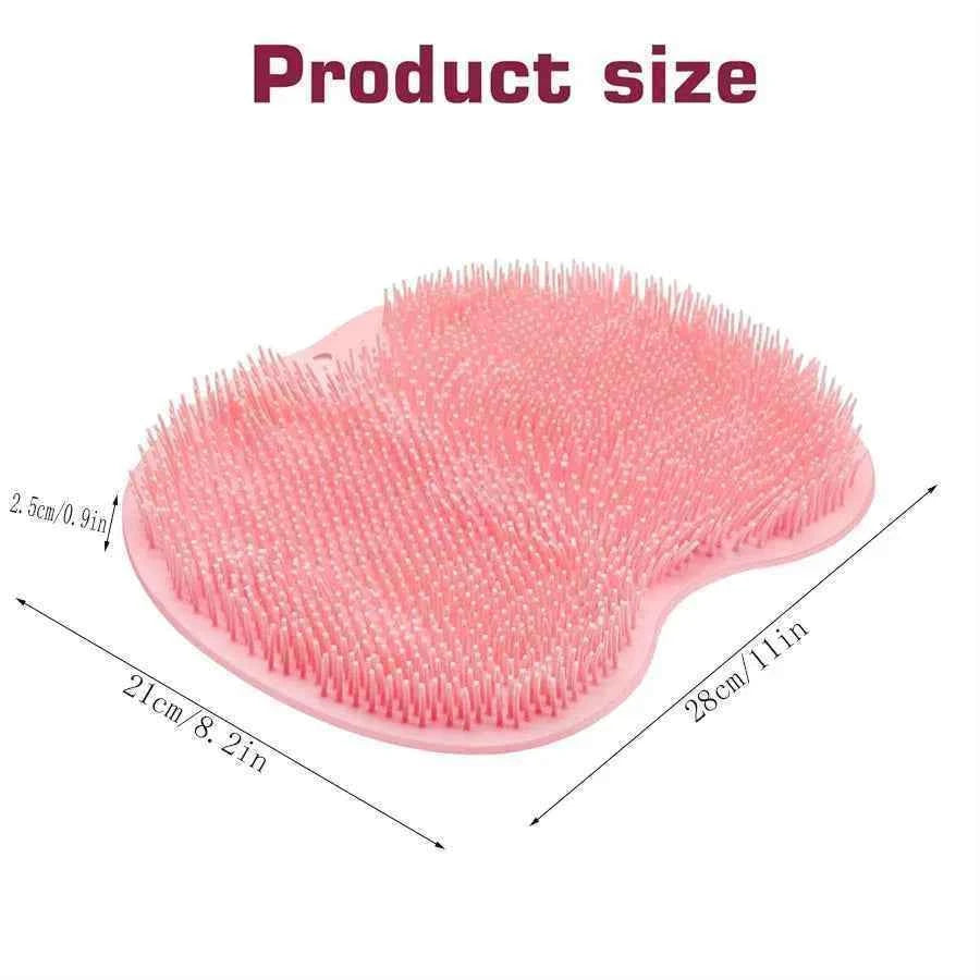 Shower Foot Scrubber Mat Back Washer Exfoliating Bath Wash Pad Wall Mounted Slip Suction Cups for Use in Cleaner Men and Women