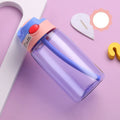 480ml Water Bottle with Straw Kids Girls Portable Travel Bottles Cup Gym Sports Fitness Summer Cold Water Juice Drinking Bottle