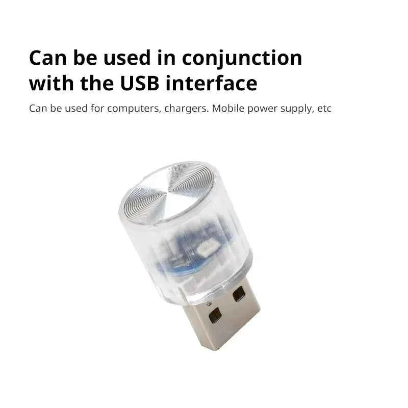 Auto LED Car Light Auto Interior Mini USB Atmosphere Light Emergency Lighting Light PC Auto Colorful Decorative Lamp Accessory