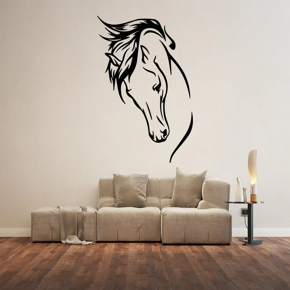 Horse Home Decoration Accessories For Bedroom Decoration Background Wall Art Decal Drop Shipping
