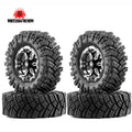 RED SPIDER Metal Alloy 1.9 inch Beadlock Wheel Rims 98mm OD Rubber Tires for Axial Wraith TRX-4 1/10 RC Crawler Model Car Parts