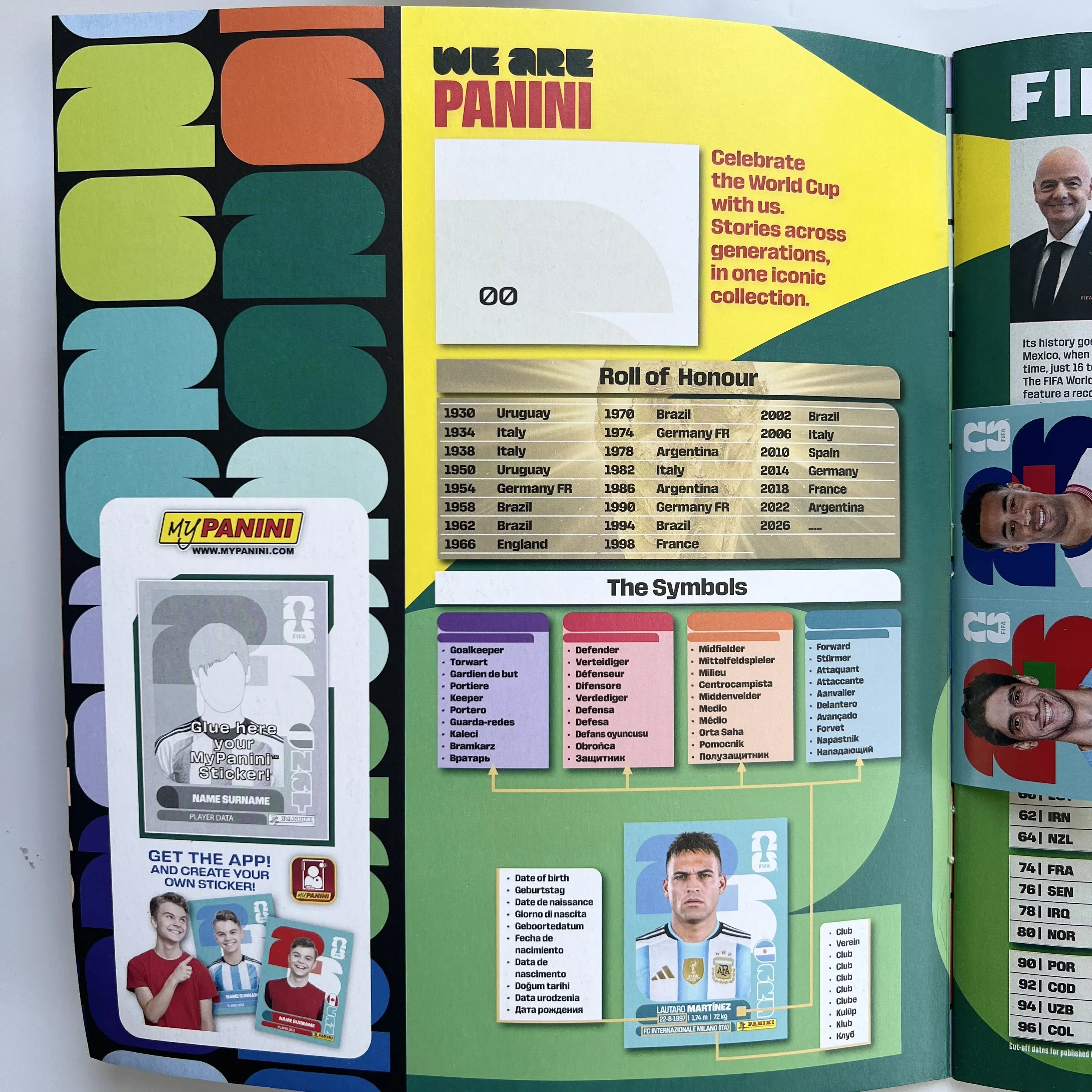 Genuine Panini FIFA 2026 Official Licensed Sticker Collection Full Box with Packs for Soccer Fans Album Stickers Collectors
