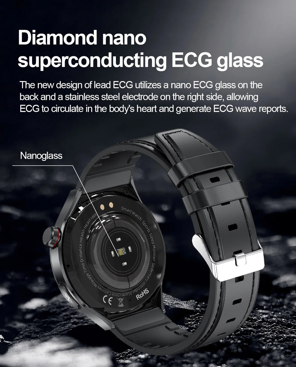 2025 High precision ECG Uric Acid Blood Fat Smart Watch Men Body Fat Blood pressure Heart rate Pulse Health  Watches