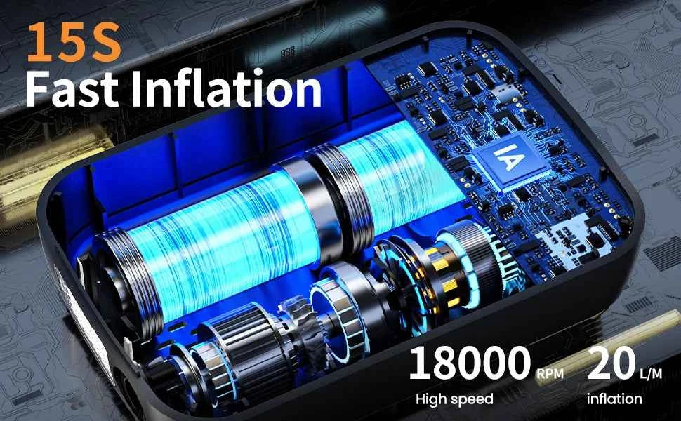 YIJU Rechargeable Tire Inflator Electric Portable Inflator For Car Motorcycle Bicycle Air Compressor Football Ball Inflator Pump