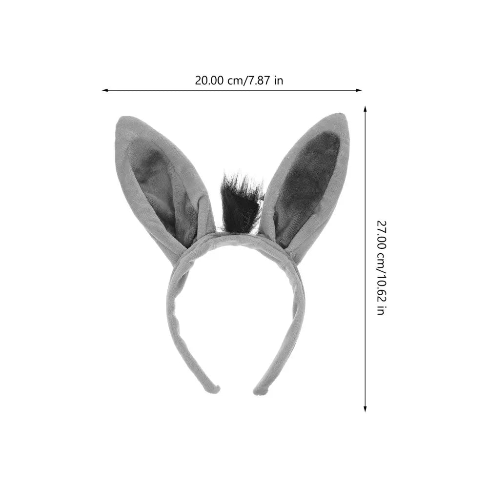 1Pc Donkey Ears Headband Cute Hairband Animal Costume Donkey Ear Hair Accessories For Party Halloween Cosplay Headbands