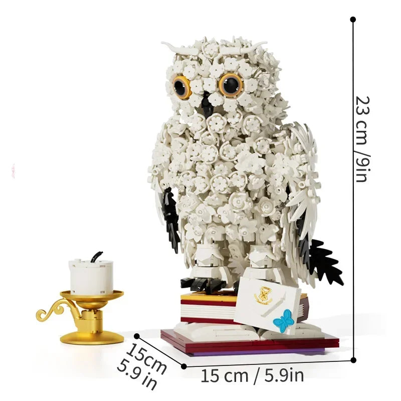 1239PCS+ Magic Owl Building Blocks Decoration Flower Owl Model Bricks Creative Kids Educational DIY Assembly Toys Holiday Gifts