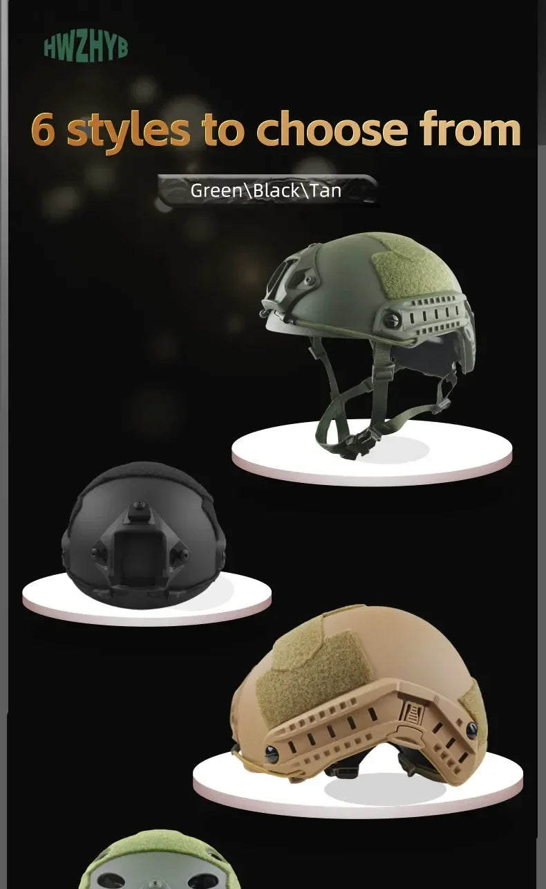 FAST Airsoft Paintball Fast MH Type Tactical Helmet Outdoor CS Protective Equipment With Replacement Foam Padding