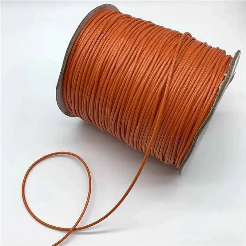 0.5mm 0.8mm 1mm 1.5mm 2mm Black Waxed Cotton Cord Waxed Thread Cord String Strap Necklace Rope For Jewelry Making