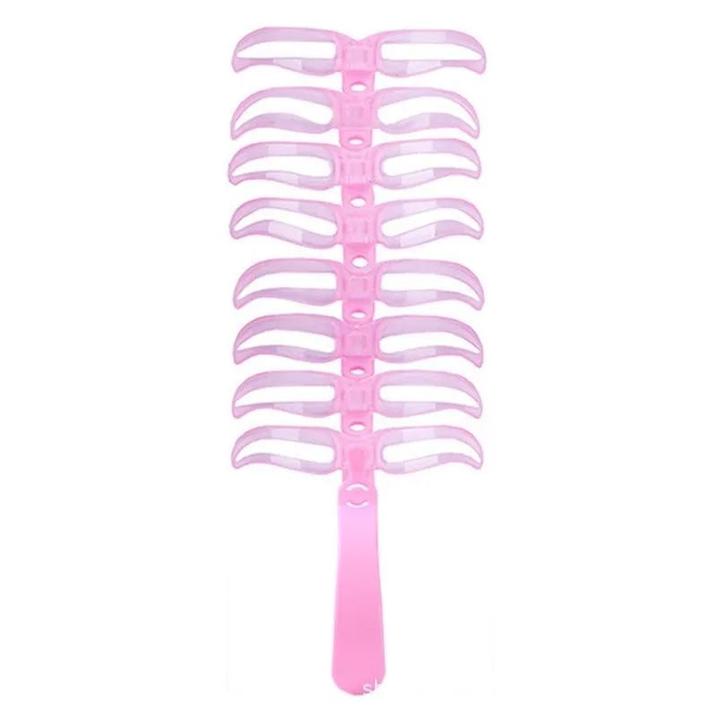 8pcs/set Eyebrow Shaping Template Helper Eyebrow Stencils Kit Grooming Card Eyebrow Defining Makeup Tools mask