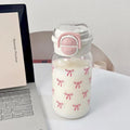 Cute Water Bottle With Straw Portable Plastic Pop-Up Cover Water Cup For Kid Kawaii Bottle Water Leak-Proof Cute Drinking Bottle