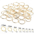 3-12mm Gold Silver Color Loops Open Jump Rings Metal Split Rings Connectors For Diy Jewelry Finding Making Accessories Supplies