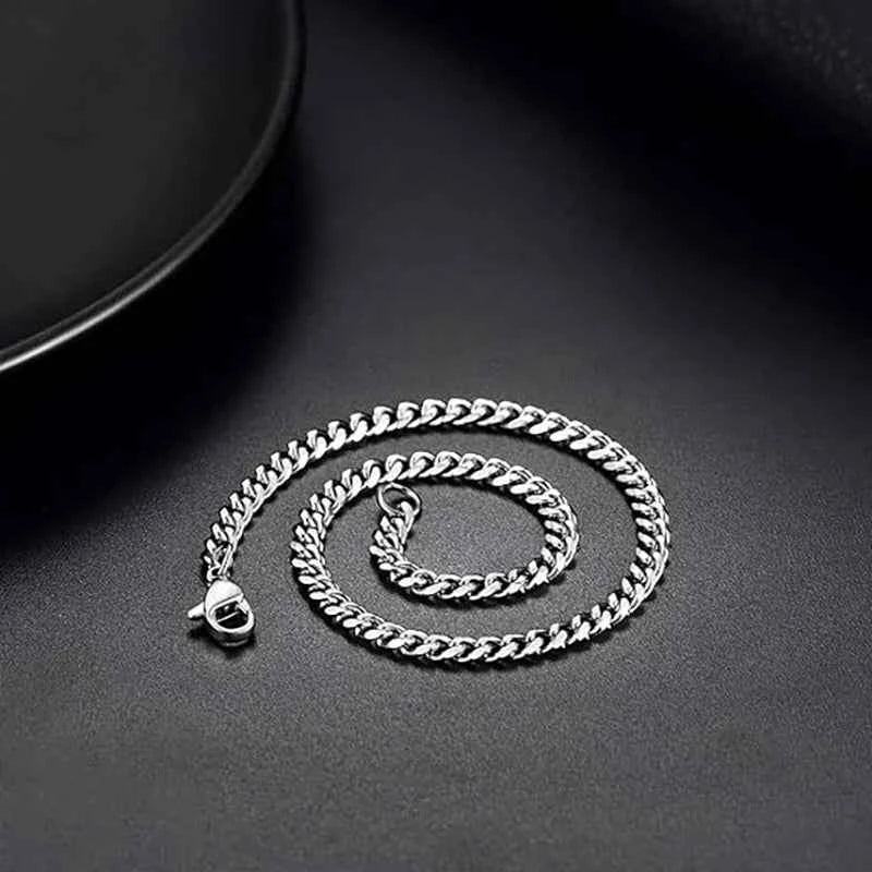 3.5-7MM Wide Stainless Steel Necklaces For Men Punk Cuban Link Chain Choker Women Hip Hop Fashion Party Jewelry Accessories