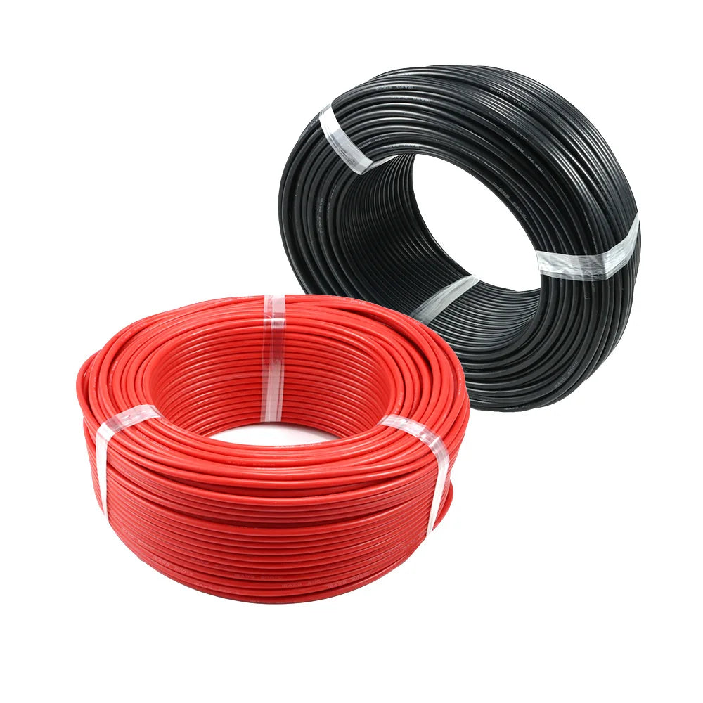 10m/lot Silicon Wire 8 10 12 14 16 18 20 22AWG Heatproof Soft Silicone Silica Gel Wire Cable (5m Red+5m Black) DIY Part