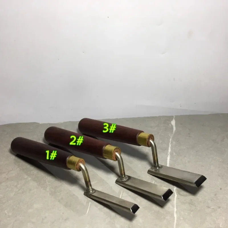 1 Set High Foot Shovel Woodworking Trimming Special Carving Chisel Flat Bottom Gooseneck Shovel Knife Hand Hardware Tools