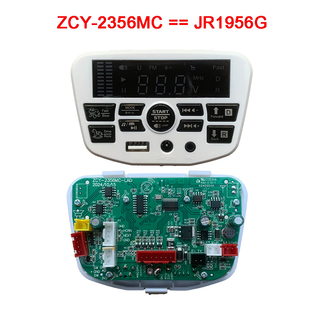 12V 24V 301 302 303 JR1927M 2.4G Bluetooth Multifunctional Central Control Panel for Kids Powered Ride on Car Replacement Parts