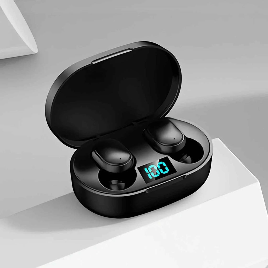 E6S Wireless Bluetooth Headphones with LED Display Deep Bass Stereo Ear Buds with Mic  Wireless Earbuds