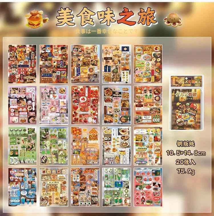 20 pcs Cartoon Sticker Books Journal Planner Decorative DIY Scrapbooking Sticker Laptop Student Korean Stationery Sticker Gift