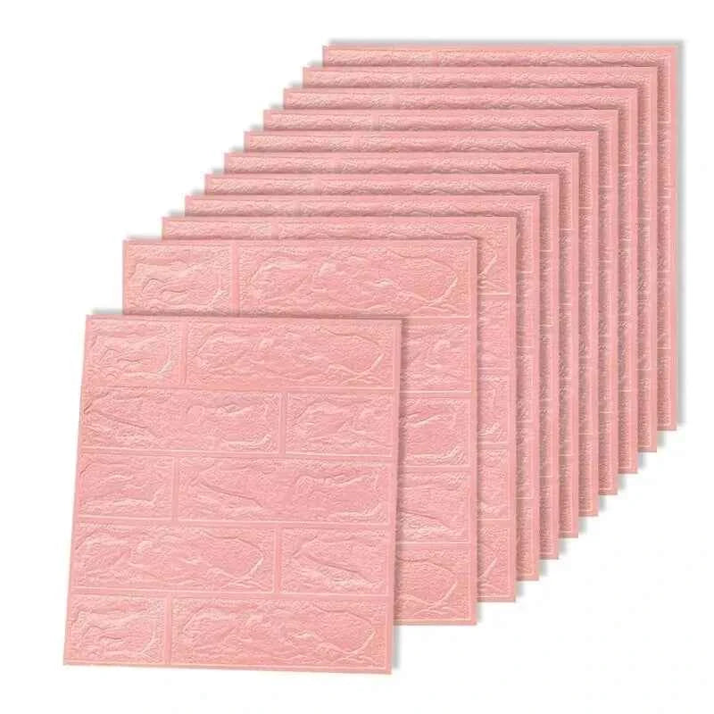 3D Three-dimensional Wall Stickers Self-adhesive Wallpaper Anti-collision Decorative Stickers 10pc