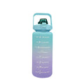 2-liter plastic water bottle, straw sports fitness cup, large portable travel water bottle