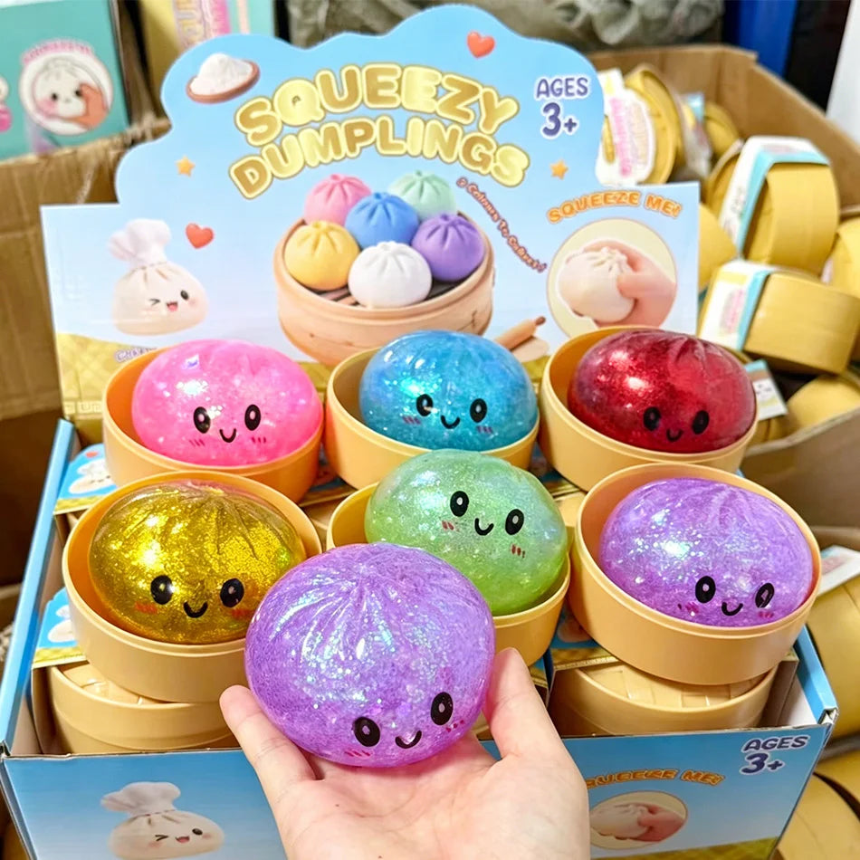 Dumpling Squishy Mysteries Dumplings Stress Relief Fidget Toys Home Office Desk Accessories Party Gift Mystery Dumpling Squishy