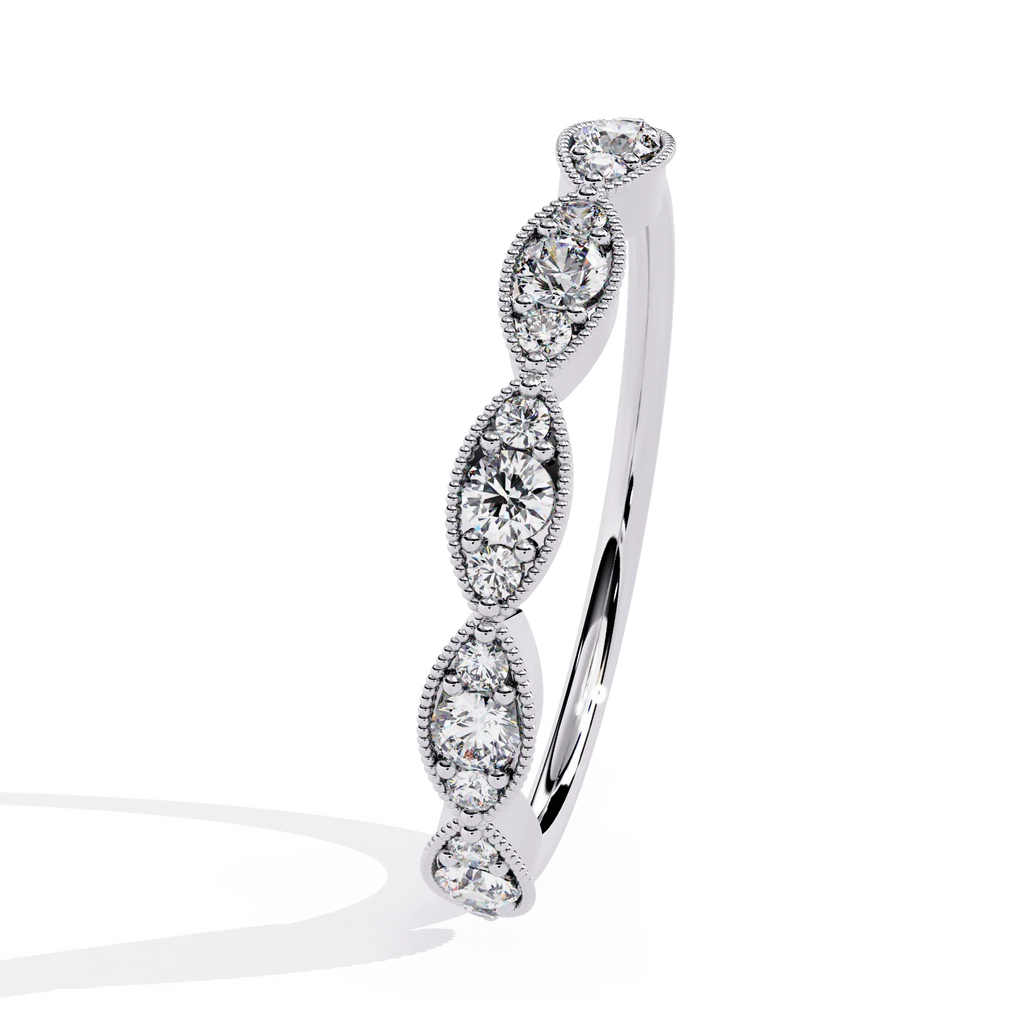 Luxury Lab Grown Peace Design Brilliant Cut Diamond IGI Certified VS Clarity 10K Gold Loose Wedding Rings Women Men