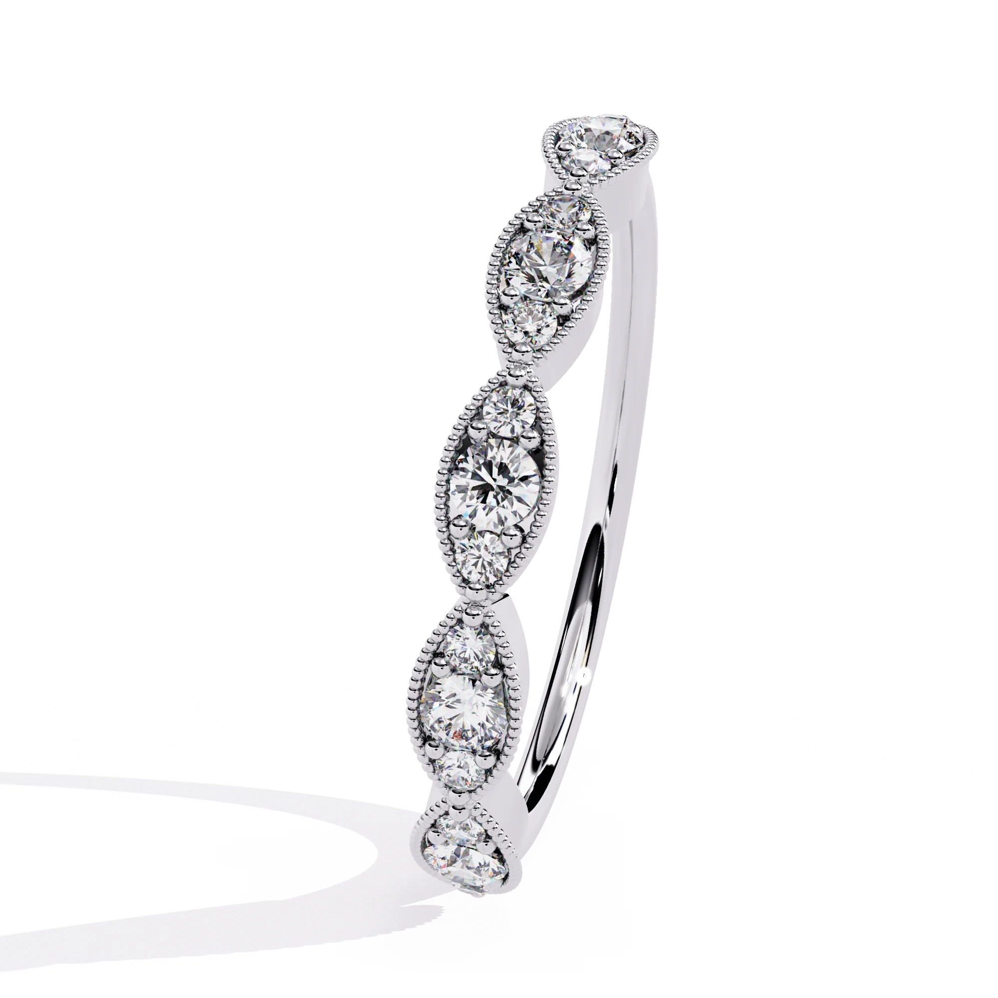 Luxury Lab Grown Peace Design Brilliant Cut Diamond IGI Certified VS Clarity 10K Gold Loose Wedding Rings Women Men