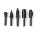 5Pcs Woodworking Tools Electric Rotary Files Wooden Files Carving Knives Tea Trays Root Carving Polishing Heads Hardware Tools