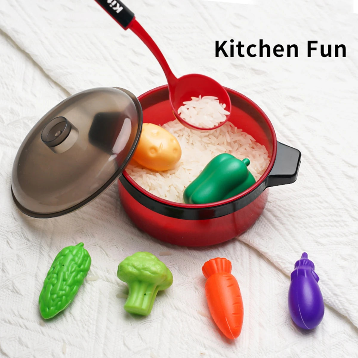 Children's Educational Play Kitchen Set – Pretend Play Cookware with Simulated Induction Cooker, Cooking & Cutting Toys for Boys
