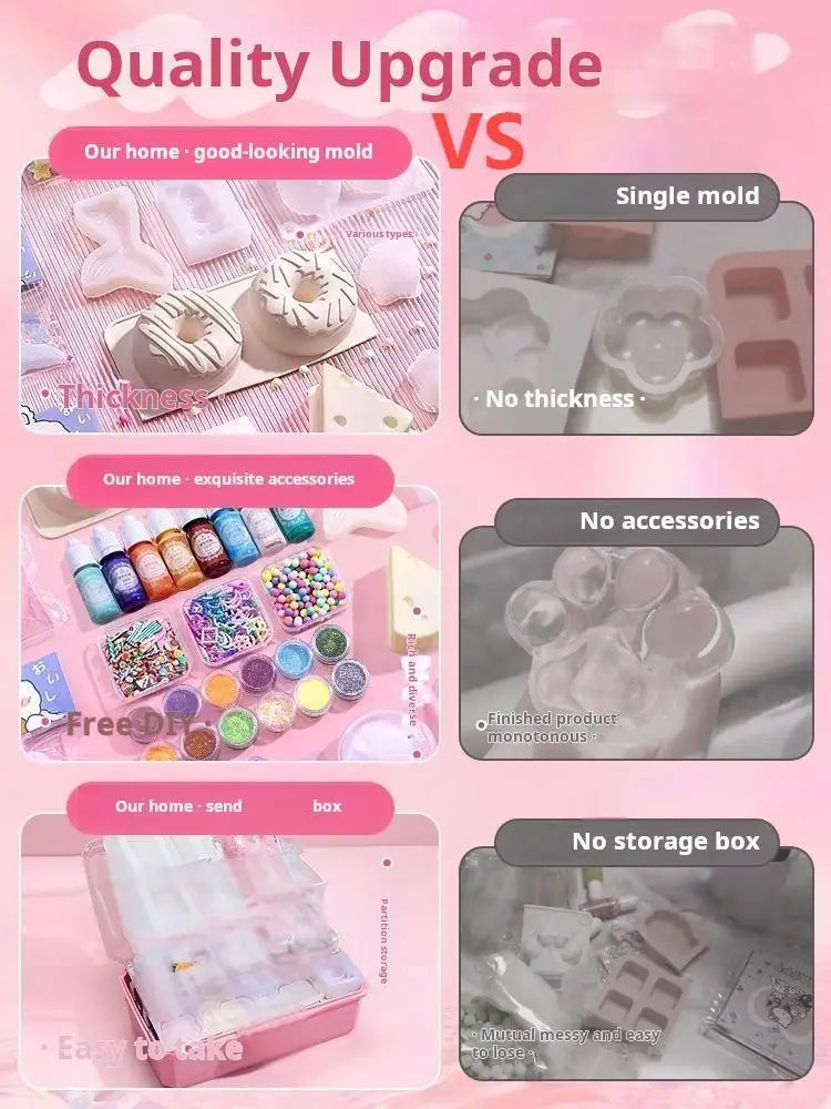 Liquid Silicone Squishy Maker Kits for Taba Squishy DIY Squishy Making Kit Art Crafting Molding Supplies Sets Decompression Gift