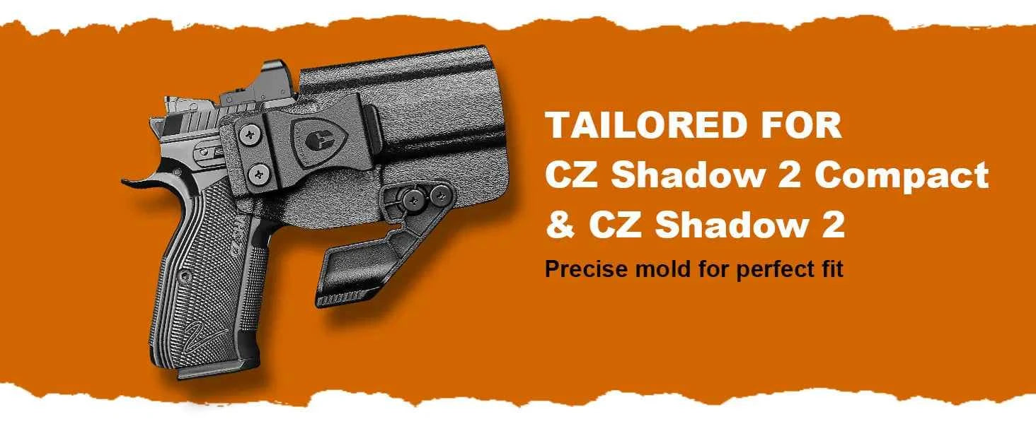 Fit CZ Shadow 2 Compact/ CZ Shadow 2,IWB Kydex Right Holster,Claw,Inside Waistband Conceal Carry,Mounting sight,Lock Click Sound