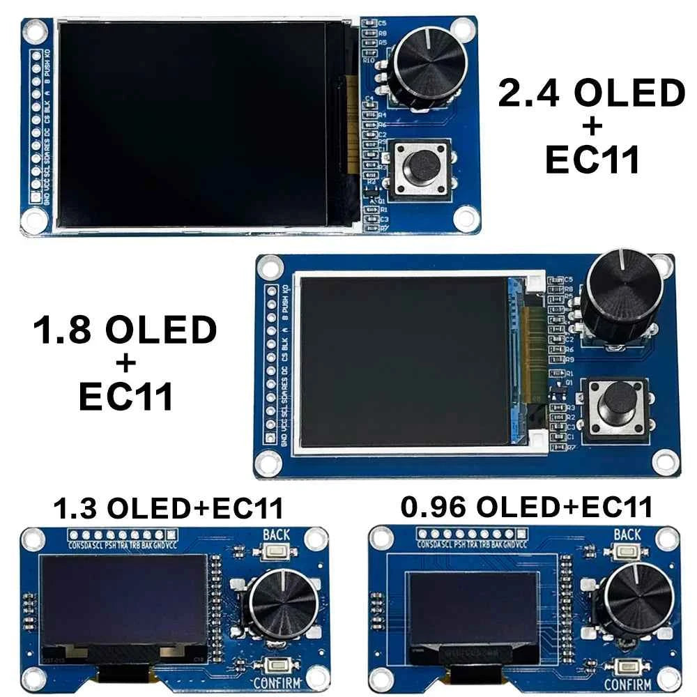 TFT OLED Module EC11 with Rotary Encoder IIC Interface 0.96'' 1.3'' 1.8'' 2.4'' LCD Screen Options for White/Blue Buttons