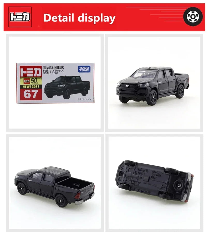 Takara Tomy Tomica No.21-No.40 Toyota Hilux 1/70 Diecast Metal Diecast Automotive Model Ornaments Cas Toys Gift Decorations