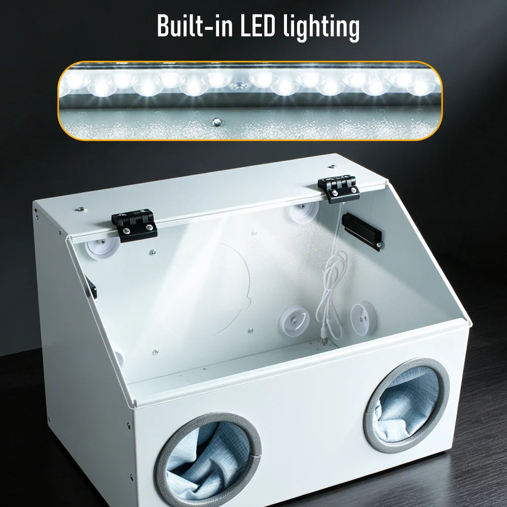 220V Grinding Dust Box Metal Structure Dust Box Ventilation Fan Dust Extraction Box for Craft Work Sanding Polishing